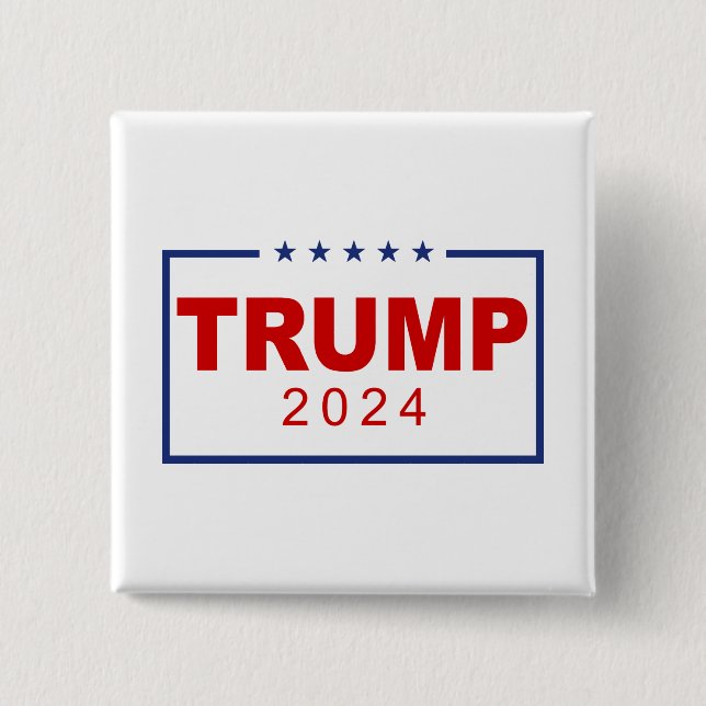 Trump 2024 Classic Rectangle-Logo Button (Vorderseite)