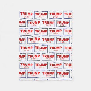 Trump 2024 Classic Rectangle-Logo Fleecedecke