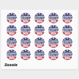 Trump 2024 Classic Round Stickers