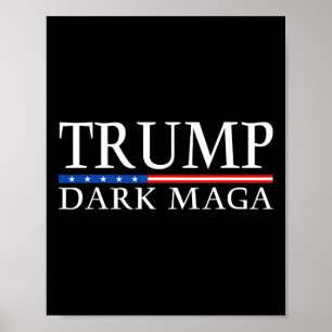 Trump 2024 Dark Mega Präsident Donald Trump Poster