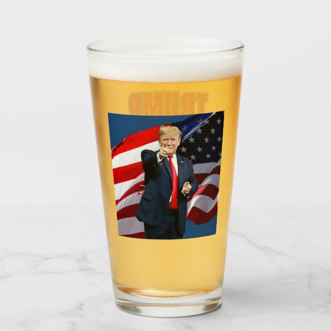 Trump 2024 Das große amerikanische Comeback Glas (Rückseite (gefüllt))