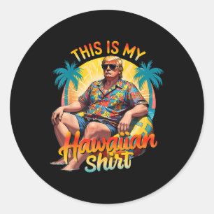 Trump 2024 Dieses hawaiianische Shirt Luau Kostüm  Runder Aufkleber