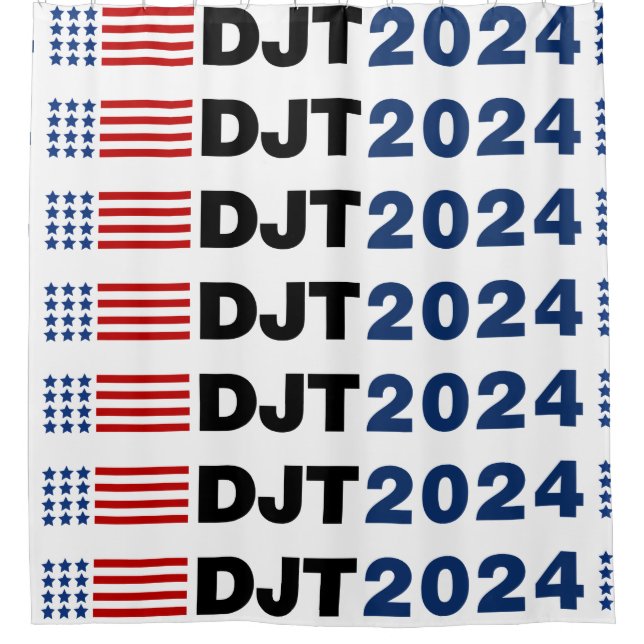 Trump 2024 DJT Duschvorhang (Vorderseite)