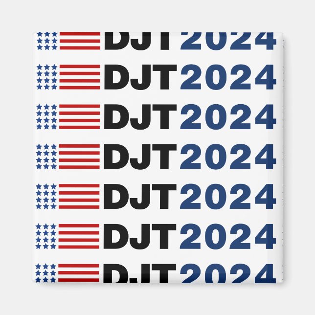 Trump 2024 DJT Magnet (Vorne)
