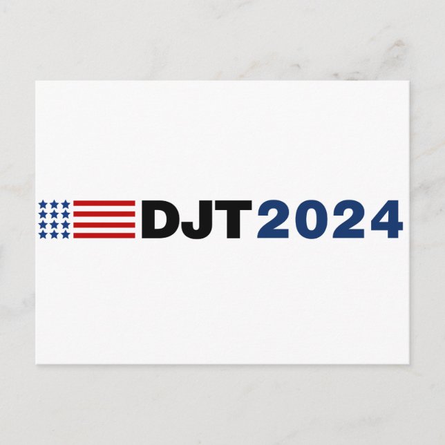 Trump 2024 DJT Postkarte (Vorderseite)