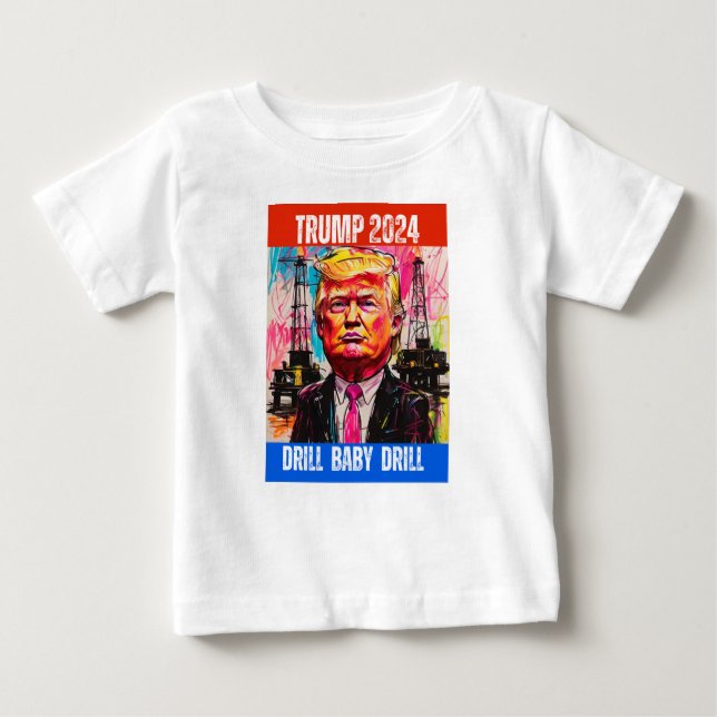 TRUMP 2024 DRILL BABY DRILL BABY T-SHIRT (Vorderseite)