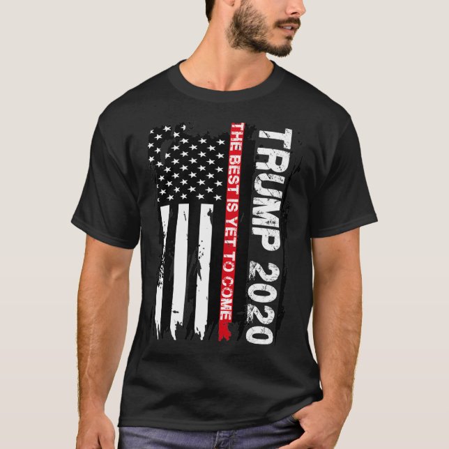 Trump 2024 dünne rote Linie die beste ist noch zu  T-Shirt (Vorderseite)