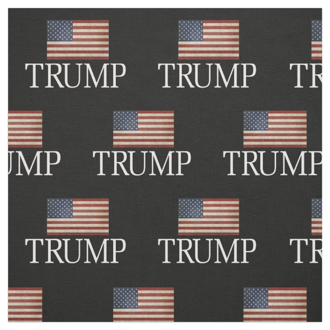 Trump 2024 Fabric mit Vintager amerikanischer Flag Stoff (Muster)