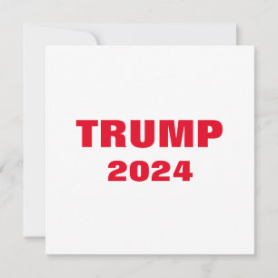 Trump 2024 farbenfroh, weiß kühl, trendy Cool Feiertagskarte