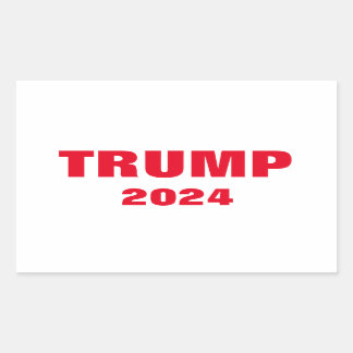 Trump 2024 farbenfroh, weiß kühl, trendy Cool Rechteckiger Aufkleber