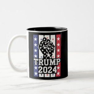 Trump 2024 Faust Outlaw Hillbilly J.D.Vance 2024 Zweifarbige Tasse