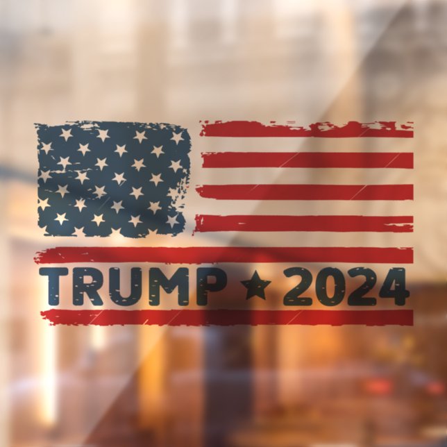 Trump 2024 Flag Amerika Fensteraufkleber (Blatt 2)