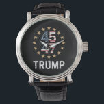Trump 2024 Flag Amerika zurück 45 47 Armbanduhr<br><div class="desc">Trump 2024 Flag Amerika zurück 45 47</div>