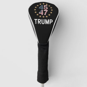 Trump 2024 Flag Amerika zurück 45 47 Golf Headcover