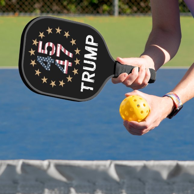 Trump 2024 Flag Amerika zurück 45 47 Pickleball Schläger (InSitu)