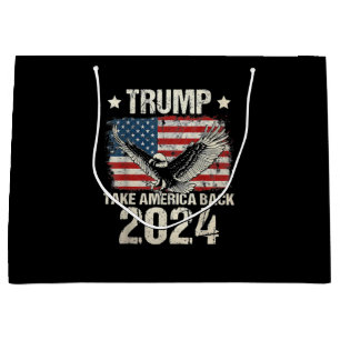 Trump 2024-Flagge: Holt Amerika zurück Männer Frau Große Geschenktüte