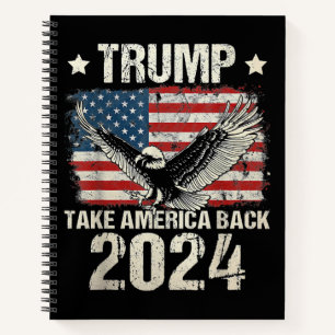 Trump 2024-Flagge: Holt Amerika zurück Männer Frau Notizbuch