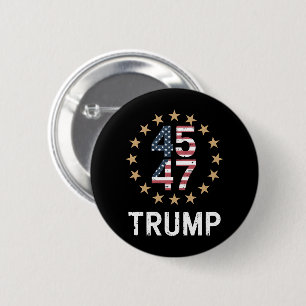 Trump 2024 Flagge Nimm Amerika zurück Trump 45 47  Button