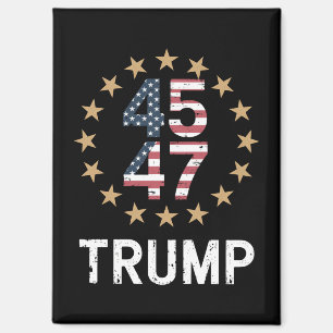 Trump 2024 Flagge Nimm Amerika zurück Trump 45 47  Magnet