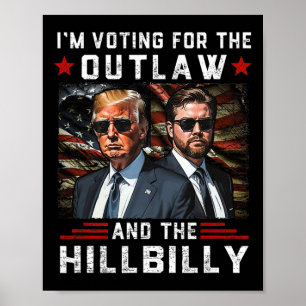 Trump 2024 Flaggengesetz Hillbilly J.d.vance 2024  Poster