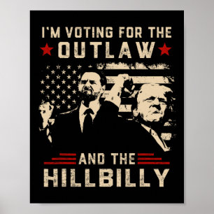 Trump 2024 Flaggengesetz Hillbilly J.d.vance 2024 Poster