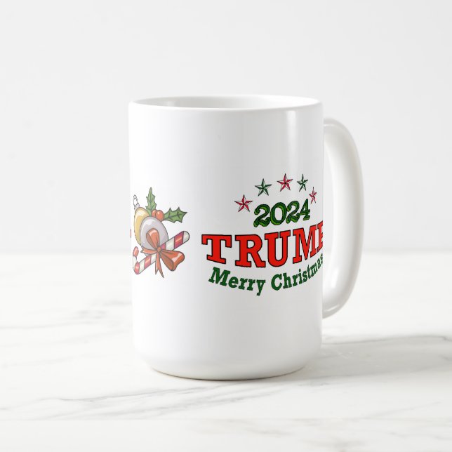 Trump 2024 Frohe Weihnachtskaffee-Tasse Kaffeetasse (VorderseiteRechts)