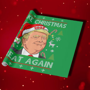 Trump 2024 Funny macht Weihnachten wieder großarti Geschenkpapier