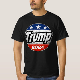 Trump 2024 für den Flag-Button des Präsidenten T-Shirt