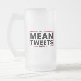 Trump 2024 Gemein Tweete Hoodie Mattglas Bierglas