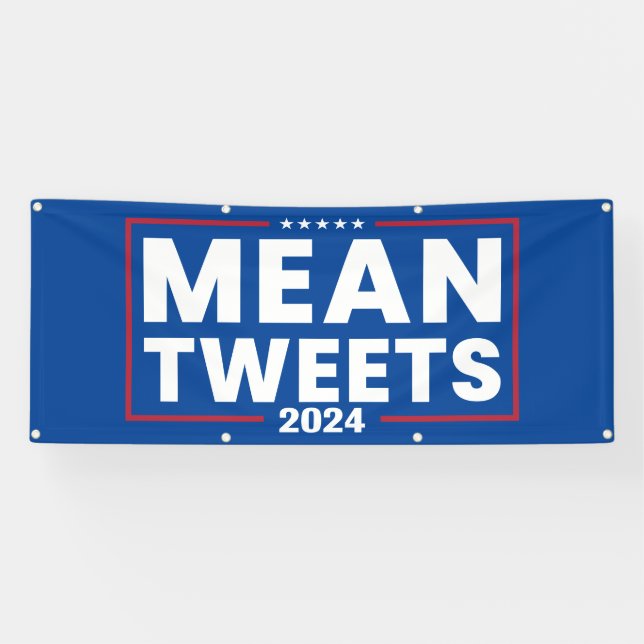 Trump 2024 Gemein Tweete Wahlen Banner (Horizontal)