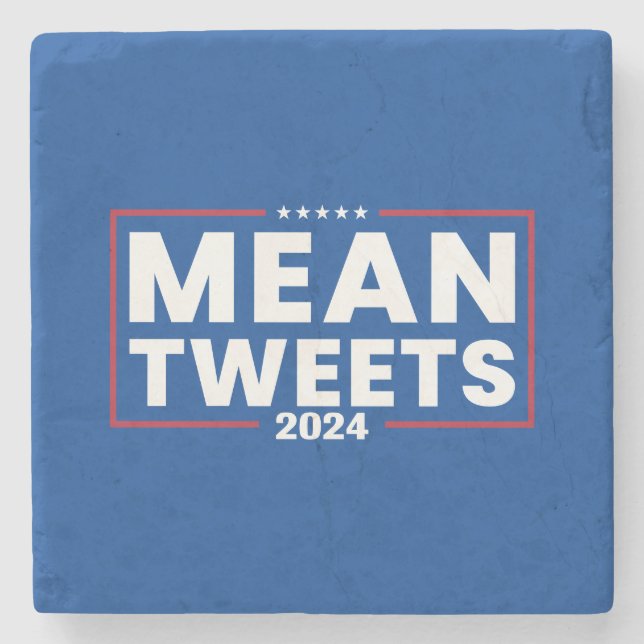 Trump 2024 Gemein Tweete Wahlen Steinuntersetzer (Vorderseite)