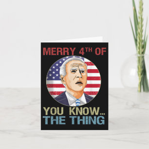 Trump 2024 Glückwunsch 4. Juli Anti Biden Funny Fa Karte