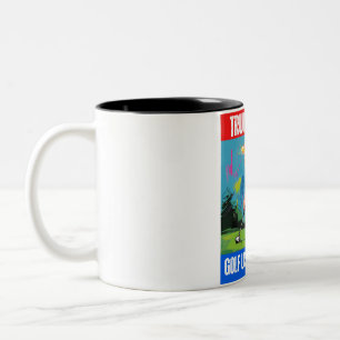 TRUMP 2024 GOLF HAT FRÜHER GEFUNDEN ZWEIFARBIGE TASSE