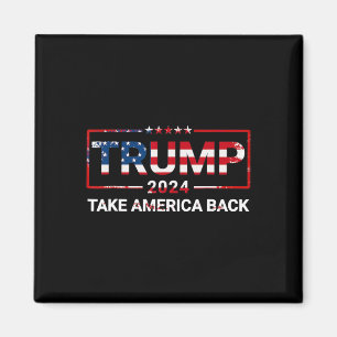 Trump 2024 Holt Amerika zurück US-Flagge 4. Juli  Magnet