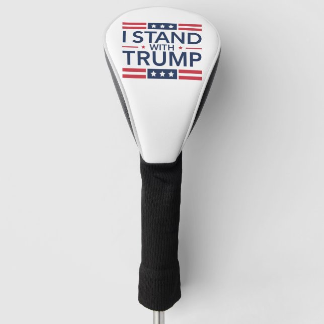 Trump 2024 Ich stehe mit Trump hinter dem Unterstü Golf Headcover (Vorderseite)