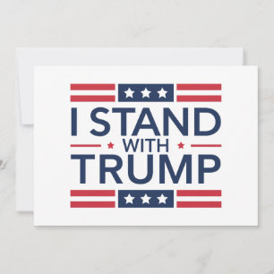 Trump 2024 Ich stehe mit Trump Unterstützer Präsid Einladung
