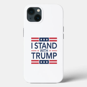 Trump 2024 Ich stehe mit Trump Unterstützer Präsid iPhone 13 Hülle