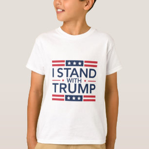 Trump 2024 Ich stehe mit Trump Unterstützer Präsid T-Shirt