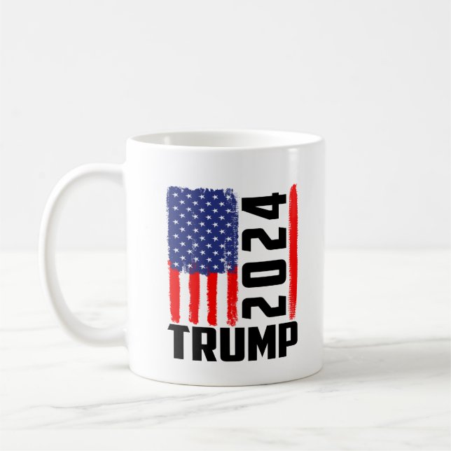 Trump 2024 Kampagnen-Tasse Kaffeetasse (Links)