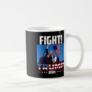 Trump 2024 Kampf Fist Kundgebung Trump Kundgebung Kaffeetasse