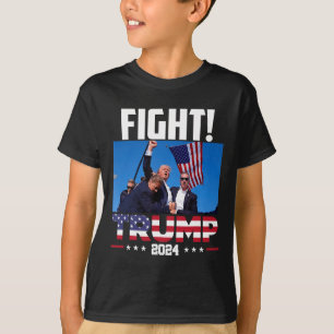 Trump 2024 Kampf Fist Kundgebung Trump Kundgebung  T-Shirt