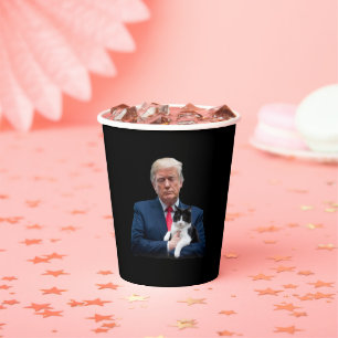 Trump 2024 Katze MAGA Lustige Trump Katze Pappbecher