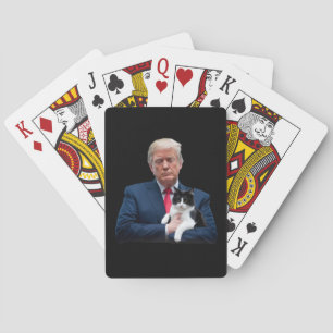 Trump 2024 Katze MAGA Lustige Trump Katze Spielkarten