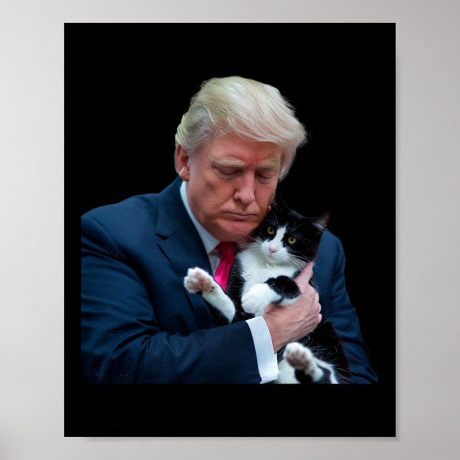 Trump 2024 Katze Mega Funny Trump Katze Poster (Vorne)