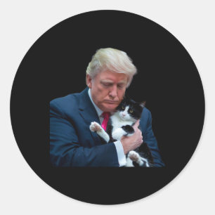 Trump 2024 Katze Mega Funny Trump Katze Runder Aufkleber