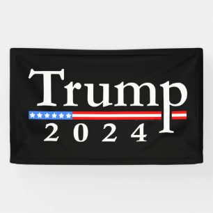 Trump 2024 Klassische Schwarz und Rot Banner