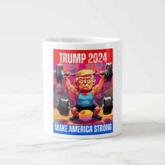 TRUMP 2024 MACHT AMERIKA STARK Jumbo-Tasse