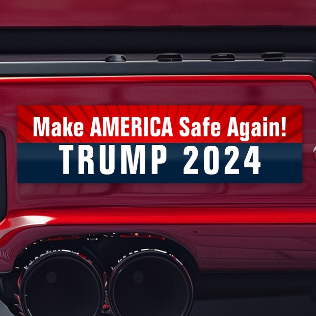 Trump 2024 macht Amerika wieder SAFE Autoaufkleber (trump 2024 bumper sticker make america safe again
)