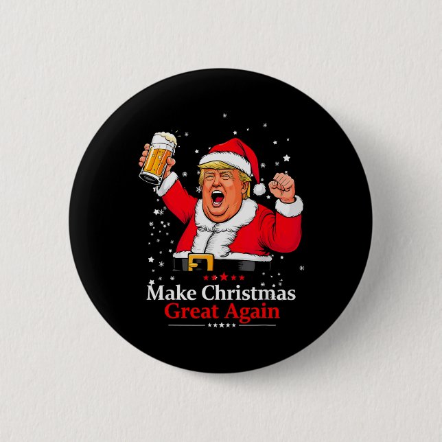Trump 2024 Make Christmas Great Again Trump Xmas T Button (Vorderseite)