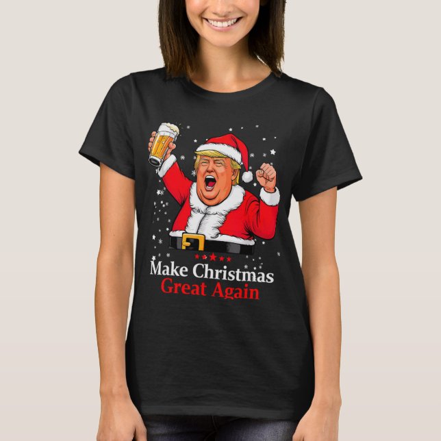 Trump 2024 Make Christmas Great Again Trump Xmas T T-Shirt (Vorderseite)